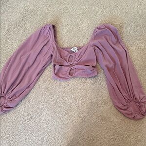 Princess Polly Dusty Pink Puff Sleeve Blouse
